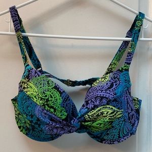 Multicolor Padded Swimsuit Top